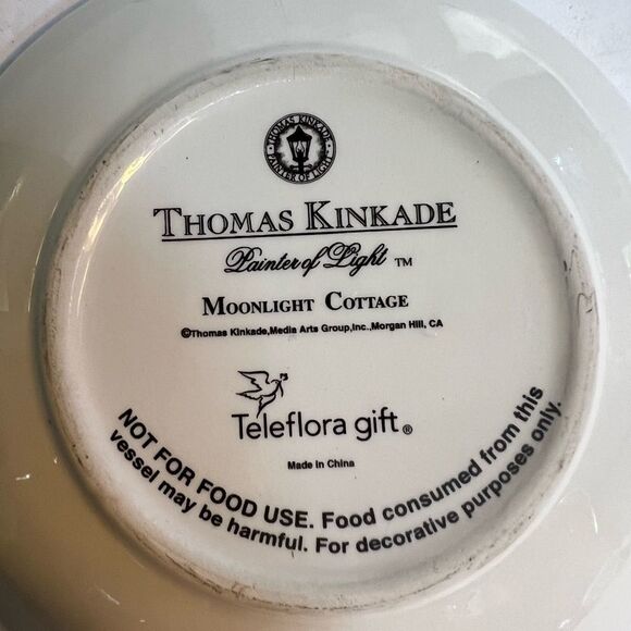Thomas  Kinkade Plate Moonlight Cottage - Picture 4 of 5